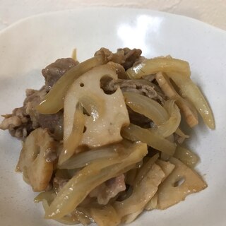 豚肉と根菜類のしょうが焼き